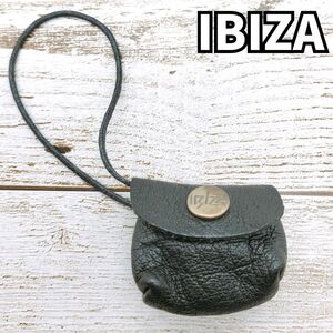 【大人の遊び心を感じる】　Ibiza イビザ　バッグチャーム バッグモチーフ キーホルダー 革小物　ブラック