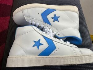 1998 コンバース プロレザー HI 白×水色 US8.5 新品