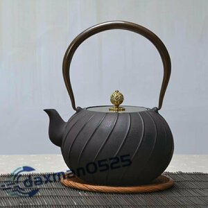 美品 ☆提梁壷 水壷 煮茶壷 茶道具 上品 鉄分補給 未塗装鉄器 急須 茶壺1.2L