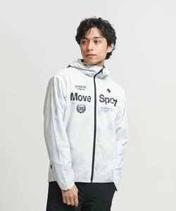 1430818-DESCENTE/HEATNAVI 総柄グラフィックフーデッドジャケット ロングパンツ ウィンド 上