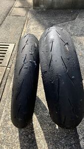 ブリヂストン バトラックス R11 120/600R17 180/640R17 前後セット② 検)ST600 bridgestone battlax レーシングタイヤ 