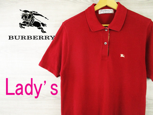 OLD BURBERRY●バーバリー＜ワンポイント刺しゅう・半袖ポロシャツ＞●H3695y