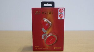 F80-50641 Aviot 完全ワイヤレス イヤホン TE-D01T レッド 高品質 Bluetooth 物理的に外来ノイズを遮断する 日本人の聴覚特性を徹底研究
