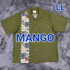 MANGO マンゴー かりゆし アロハ シャツ 半袖 開襟 メンズ LL