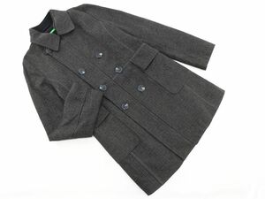 BENETTON ベネトン ウール混 グレンチェック コート size42/グレー ◆■ ☆ djb1 メンズ