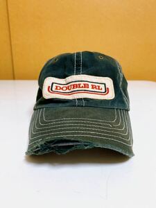 RRL ダブルアールエル ラルフローレン ロゴ ワッペン キャップ 帽子 ブラック系