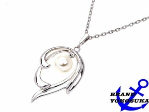 827 MIKIMOTO ミキモトパール 真珠 6mm玉 スターリング シルバー チェーン ネックレス 40cm 3.4ｇ レディース 女性 送料無料