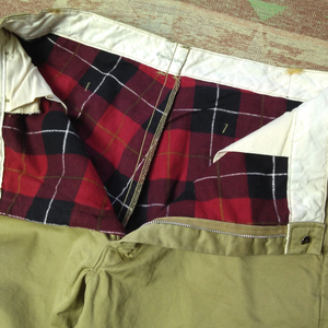 裏ネル 【L.L.Bean】60s Flannel Lined Chino Pants 60年代 筆記体タグ チノパン トラウザーズ LLビーン エルエルビーン ビンテージ 50s70s