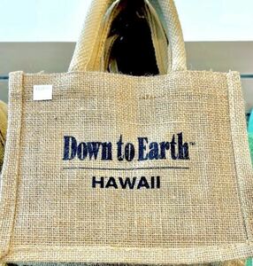 ハワイエコバッグ オーガニックスーパー ダウントゥーアース Down to Earth mini tote ミニトート ナチュラル色 新品 現品限り