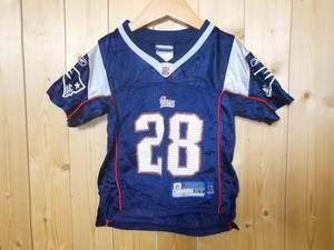 a807◆Reebok NFL ニューイングランド ペイトリオッツ KIDS Tシャツ◆サイズ2T 子供 リーボック製 #28 DILLON ディロン ゆうパケット5D