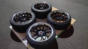 WORK EMOTION ワークエモーション CR2P 18インチ 9J 10J 深リム 逆反り pcd114.3 5穴 極 美品 5H　225/40r18 255/35r18 バリ溝　引っ張り