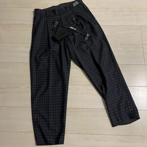 ※ 送料無料 ※ NEIGHBORHOOD TUCK PT.WE GLAY×BLACK 222AQNH-PTM02 Sサイズ ★ ネイバーフッド タック パンツ スラックス チェック