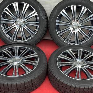 85%以上溝有。21年式。Weds LEONIS 16インチ×6J＋43 PCD100/4穴社外ホイールDUNLOP 195/55R16スタッドレス4本。コンパクトカー等に。