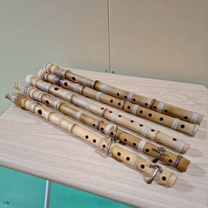 和楽器 民俗楽器 竹製 横笛 5本まとめて　美品