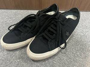 コンバース★CONVERSE ONE STAR X MIKE ANDERSON PRO OX BLACK ローカット スニーカー メンズ ブラック 中古◆管No2420