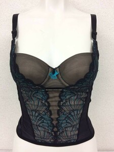 ★美品★マルコ 補正下着 1/2ロングブラジャー 70 カリーユ ブラック 黒 大きいサイズ 着痩せ 矯正下着 補整下着 №5