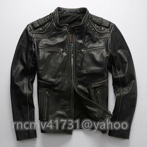 「81SHOP」牛革 ライダース 本革 メンズファッション 革ジャン アメカジ バイクレザー ジャンパー S～5XL