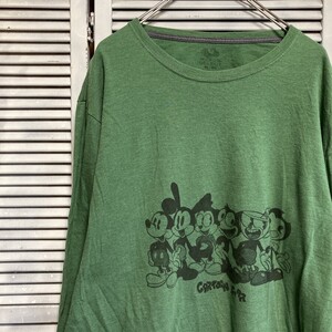 AXSD 1スタ 緑 キャラ Tシャツ 長袖 ロンT カートゥーン ミッキー オズワルド フェリックス 90s 00s ビンテージ アメリカ 古着 卸