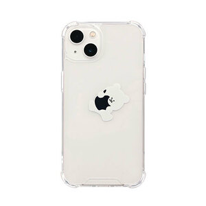 168cm ハイブリッドクリアケース for iPhone 13 リンゴとくまちゃん 168261i13 /l