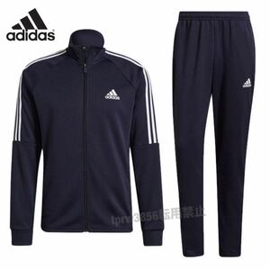 新品未使用 adidas 【2XL】セットアップ ジャージ アディダス 上下 スポーツ カジュアル 運動 上着 長ズボン ジャケット ネイビー 紺 8802