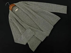 SHIPS シップス ウール100% バックリボン ニット ショール カーディガン sizeM/グレー ◇■ ☆ ebb6 レディース