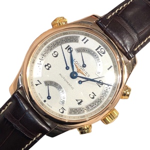 ロンジン LONGINES マスターコレクション L2.7178 ホワイト PG/SS 腕時計 メンズ 中古