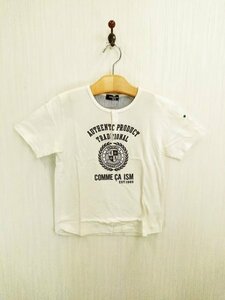 KU0553 ○送料無料 古着 COMME CA ISM コムサイズム ヘンリーネック 半袖 Tシャツ サイズ140A ホワイト 白 綿100% キッズ 男の子 夏