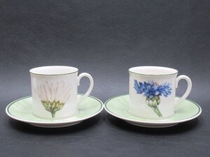 D0041 ビレロイ＆ボッホ フローラ カップ＆ソーサー 2客 Villeroy&Boch FLORA