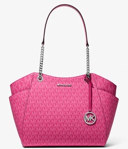 2025春夏新作　日本未発売　直営　MICHAEL KORS Jet Set Large Signature Logo Shoulder Bag　LAから最新本物をお届け!!!