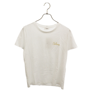 CELINE セリーヌ 23SS LOGO TEE エンブロイダリー ロゴ半袖Tシャツ ホワイト 2X351671Q レディース