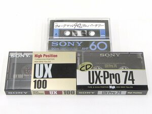 ●SONY ソニー カセットテープ UX-Pro74/UX-100 +ウォークマン40thアニバーサリー非売品ブック 計3点セット 未使用品