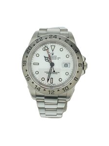 ROLEX◆エクスプローラーII_AT_SS_40mm/クォーツ腕時計/アナログ/WHT/SLV/16570