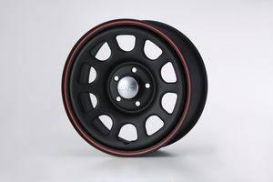 DAYTONA SS 16x7 +35 5H-114.3 マットブラック/オレンジライン オープンカントリー A/T EX 225/70R16 4本セット DELICA D5 M/C後