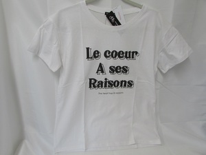 toujours favori 半袖Tシャツ　ホワイト【L】