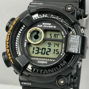 美品 G-SHOCK DW-8200BM-1T FROGMANフロッグマン MEN IN BLACK2 メンインブラック2 MIB2 チタンケース ブラック 潜水蛙 スクリューバック