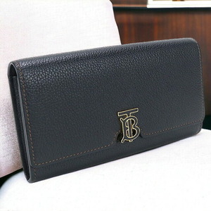 中古 バーバリー 長財布ニ折小銭入付き レディース ブランド BURBERRY TB コンチネンタルウォレット レザー 8049212 財布