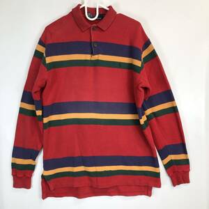 90s USA製 Ralph Lauren ラルフローレン 長袖ポロシャツ Sサイズ 厚手生地 ラガーシャツ