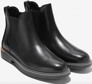 Cole Haan 27cm サイドゴア ブーツ ブラック チェルシー レザー 軽量 Grand OS ショート ビジネス スニーカー XXX179