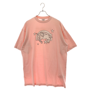 VETEMENTS ヴェトモン 21SS マジックユニコーンオーバーサイズ半袖カットソー 半袖Tシャツ ピンク UE51TR390P