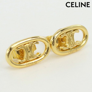 中古 セリーヌ ピアス レディース ブランド CELINE トリオンフ ピアス メタル ゴールド アクセサリー