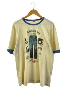 Levi’s Vintage Clothing◆150周年アニバーサリー/リンガーTシャツ/XL/コットン/WHT