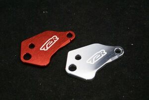 １円売切！オイルポンプ ブランク プレート [ レッド ／ シルバー ] HONDA NSR250R MC21 MC28 メクラ栓 T2Racing製