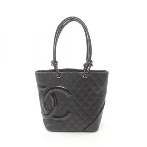 シャネル カンボンライン ミディアム ブランドオフ CHANEL レザー トートバッグ ラムスキン/エナメル 中古 レデ