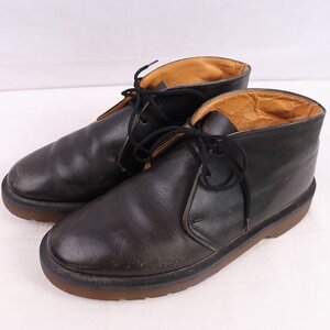 英国製ドクターマーチン UK5/23.5cm-24.0cm/チャッカ 黒 ブラック イングランド ブーツ レディース レザー dr.martens 中古 dh4180