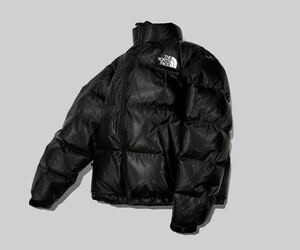 eYe JUNYA WATANABE MAN THE NORTH FACE Leather Nuptse Jacket Black レザー ヌプシ ジャケット ダウン Supreme BAPE Down Split Camo