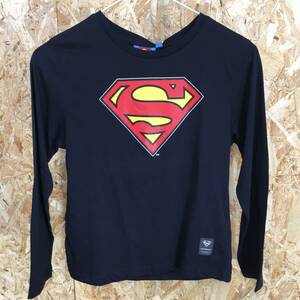 HA28【2003】スーパーマン Tシャツ 10サイズ 子供用 キャラクター Hollywood MCU MARVEL コットン 丸首 紺 【120102000063】