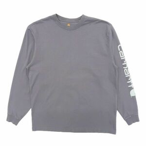 古着 カーハート CARHARTT ロングスリーブTシャツ ロンT グレー サイズ表記：M　gd76411