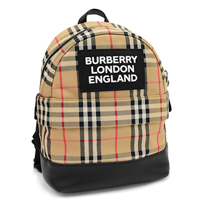 新品同様 バーバリー バックパック リュックサック ロゴ ヴィンテージチェック アーカイブベージュ BURBERRY