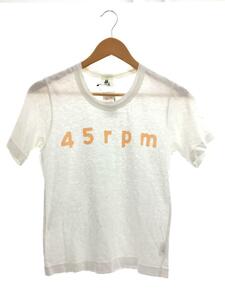 45rpm◆襟汚れ有/Tシャツ/1/コットン/WHT