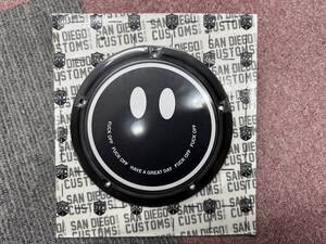 【新品未使用】【着払いのみ】SAN DIEGO CUSTOMS　サンディエゴカスタムズ　ダービーカバー - HAPPY　ツインカム